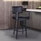 Armen Living Balboa 26" Counter Height Swivel Vintage Black Faux Leather and Metal Bar Stool with Arms LCBBARBABLVB26 - alternate 3